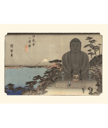 Grand Bouddha de Kamakura de Hiroshige | Reproduction Fine Art brillant des détails fins