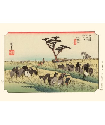 Chevaux à Chiryu de Hiroshige | Reproduction Fine Art de votre