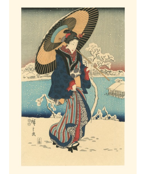 Neige à Shinobazu de Hiroshige | Reproduction Fine Art Par le système avancé 