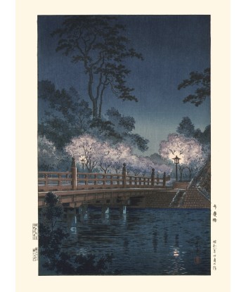 Nuit sur le pont Benkei de Koitsu | Reproduction Fine Art s'inspire de l'anatomie humaine