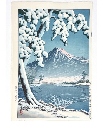 Estampe Japonaise de Hasui Kawase | Le Mont Fuji sous la neige basket pas cher