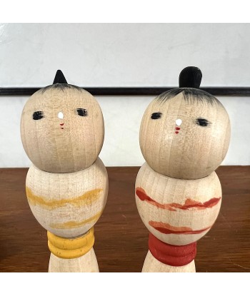 Kokeshi Créative Vintage de Mamoru Izu | Couple petites kokeshi cintrées solde