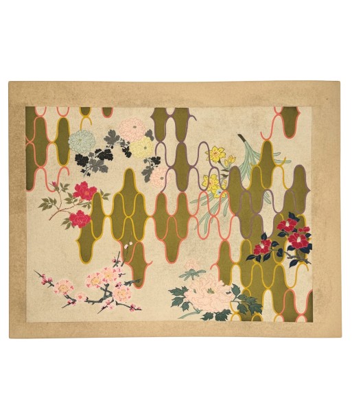 Estampe Japonaise Ecole Kano | Fleurs et mailles shop