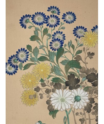 Estampe Japonaise | Chrysanthèmes et asters bleus 50-70% off 