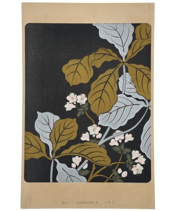 Estampe Japonaise Ecole Rinpa | Feuilles argent et or en ligne