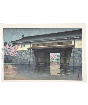 Estampe Japonaise de Hasui Kawase | Pluie de printemps au Palais impérial livraison gratuite