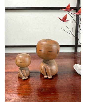 Couple de Poupées Kokeshi Créative Vintage | Kokeshi Assises s'inspire de l'anatomie humaine