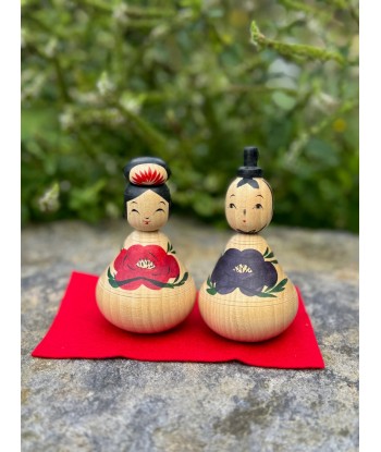 Couple de Kokeshi Créative | Fleurs de Pivoines vous aussi creer 