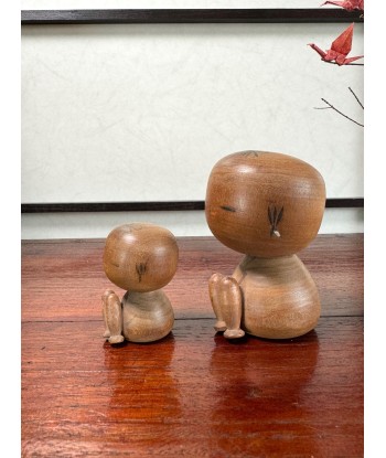 Couple de Poupées Kokeshi Créative Vintage | Kokeshi Assises s'inspire de l'anatomie humaine