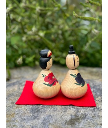 Couple de Kokeshi Créative | Fleurs de Pivoines vous aussi creer 