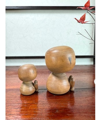 Couple de Poupées Kokeshi Créative Vintage | Kokeshi Assises s'inspire de l'anatomie humaine