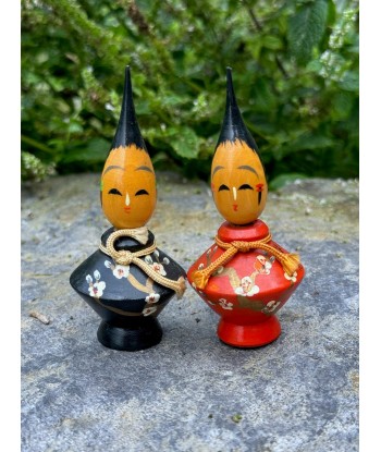 Couple de poupées Kokeshi artisanales l Kokeshi pinceau En savoir plus