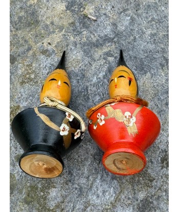 Couple de poupées Kokeshi artisanales l Kokeshi pinceau En savoir plus