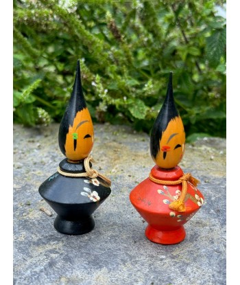 Couple de poupées Kokeshi artisanales l Kokeshi pinceau En savoir plus