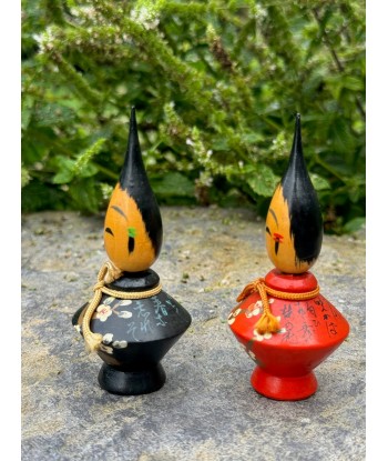 Couple de poupées Kokeshi artisanales l Kokeshi pinceau En savoir plus