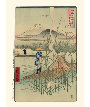 La rivière Sagami de Hiroshige | Reproduction Fine Art meilleur choix