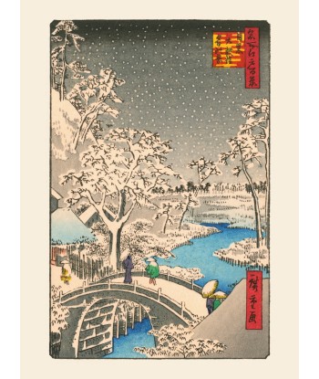 Neige à Meguro de Hiroshige | Reproduction Fine-Art de la marque