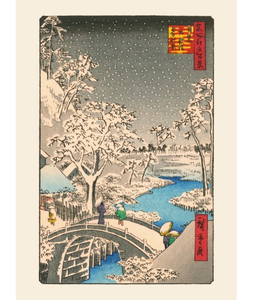 Neige à Meguro de Hiroshige | Reproduction Fine-Art de la marque