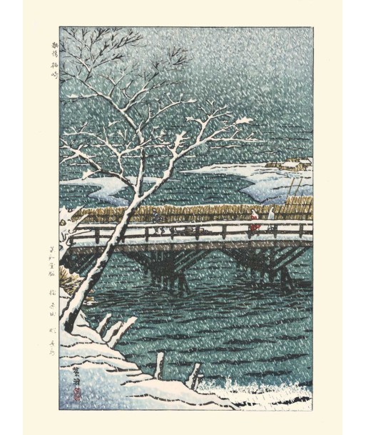 Tempête de neige à Echigo de Kasamatsu Shiro | Reproduction Fine Art Economisez 