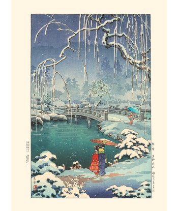 Neige de printemps à Maruyama de Koitsu | Reproduction Fine Art en linge