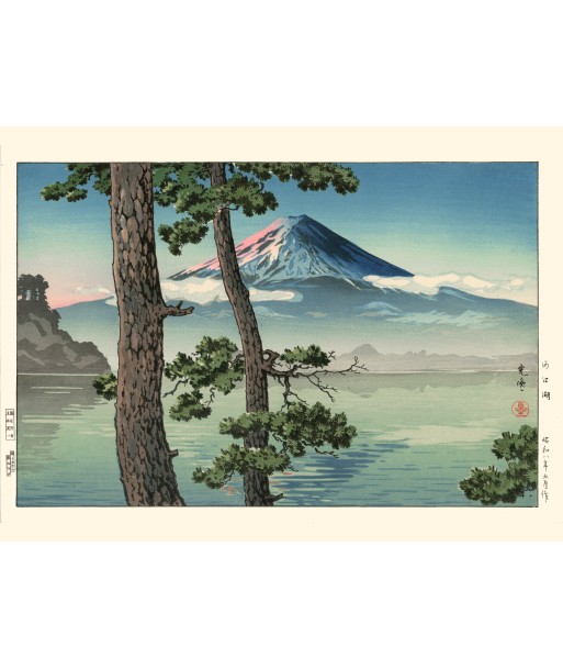 Le Mont Fuji vu du lac Kawaguchi de Koitsu | Reproduction Fine Art Toutes les collections ici