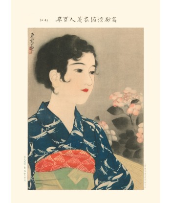 Femme au chrysanthème, 100 beautés en kimono de Shinsui Ito | Reproduction Fine Art en ligne