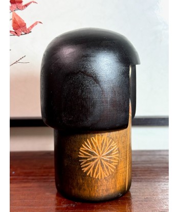 Kokeshi Créative Vintage Gumma de Sansaku Sekiguchi | Chrysanthèmes 14cm en ligne des produits 