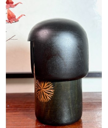 Kokeshi Créative Vintage Gumma de Sansaku Sekiguchi | Chrysanthèmes 14cm en ligne des produits 