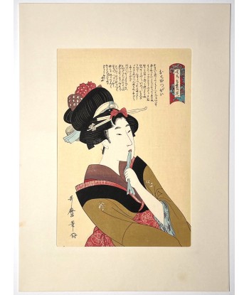 Estampe Japonaise de Utamaro Kitagawa | Ochappi, jeune fille précoce france