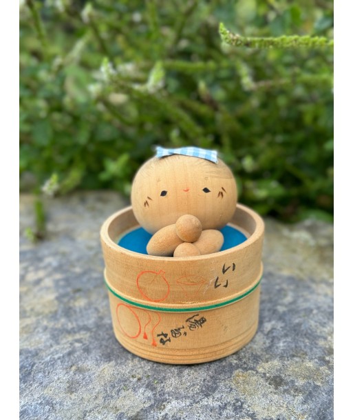 Kokeshi souvenir vintage de Kinosaki Onsen | Bébé dans son bain Paris Déstockage Promo