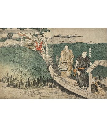 Estampe Japonaise de Toyokuni Utagawa | Série divertissement des acteurs, Promenade en barque meilleur choix