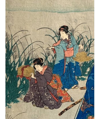 Estampe Japonaise de Kunisada II | Tempête à l'automne destockage