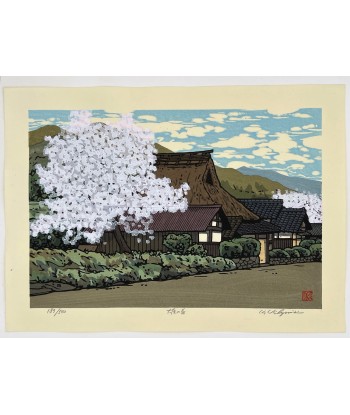 Estampe Japonaise de Nishijima Katsuyuki | Cerisiers en Fleurs à Ohara commande en ligne