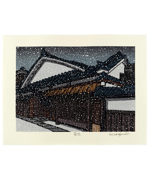 Estampe Japonaise de Nishijima Katsuyuki | Flocons de Neige Les êtres humains sont 