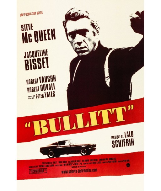 FILM BULLITT STEVE Mc QUEEN Rjwk-POSTER/REPRODUCTION d1 AFFICHE VINTAGE Véritable concentré