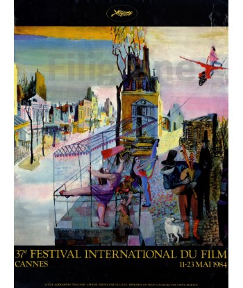 FESTIVAL de CANNES 1984 - AFFICHE ORIGINALE 60x80cm avec marques d'usage Amélioration de cerveau avec