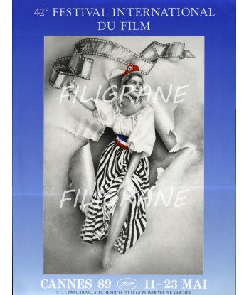 FESTIVAL de CANNES 1989 - BELLE AFFICHE ORIGINALE 60x80cm Etat Neuf s'inspire de l'anatomie humaine