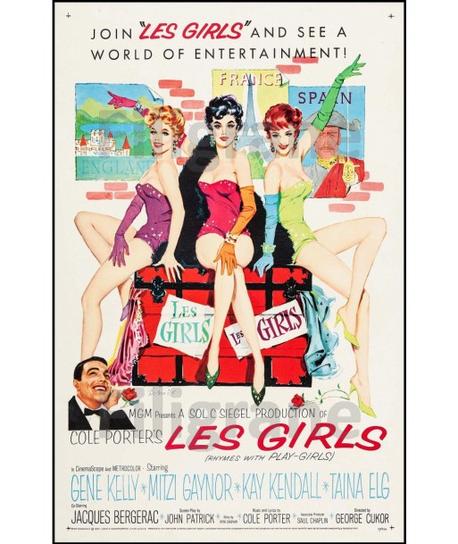 Les GIRLS FILM Rfsa POSTER/REPRODUCTION  d1 AFFICHE VINTAGE l'achat 