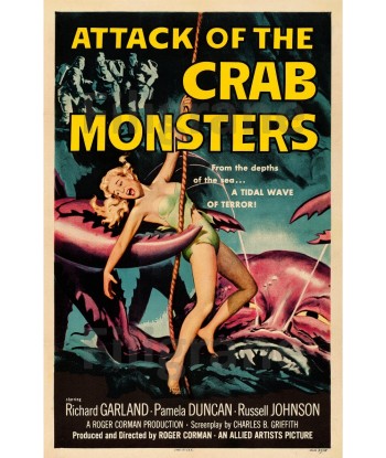 ATTACK of CRAB MONSTERS FILM Rvtr POSTER/REPRODUCTION  d1 AFFICHE VINTAGE acheter