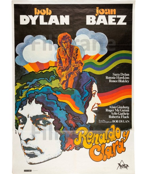 Bob DYLAN  Joan BAEZ Rwtr POSTER/REPRODUCTION  d1 AFFICHE VINTAGE pas chere