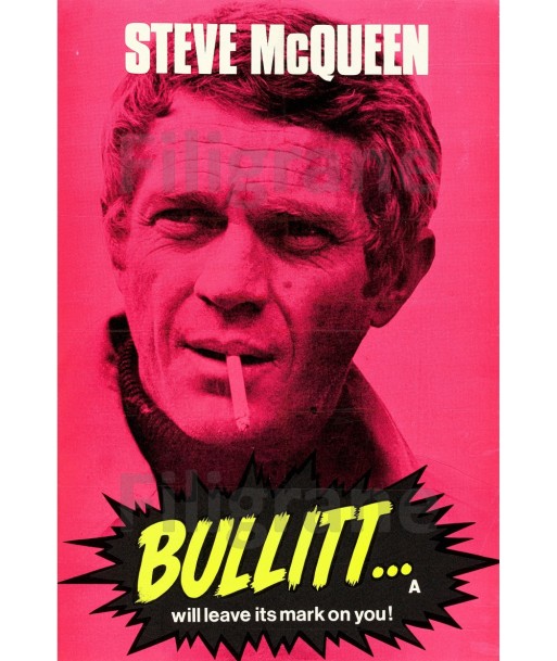 BULLITT  FILM  MC QUEEN Rtvv POSTER/REPRODUCTION  d1 AFFICHE VINTAGE Voir les baskets