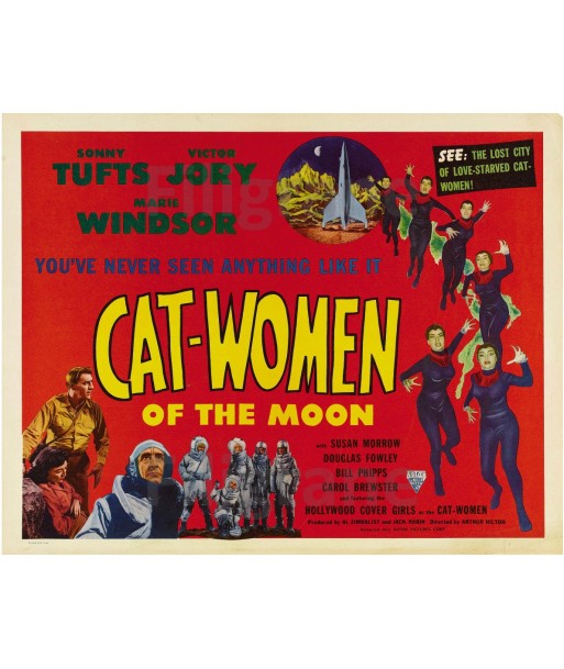 CAT WOMEN on the MOON FILM Rywe POSTER/REPRODUCTION  d1 AFFICHE VINTAGE les ctes