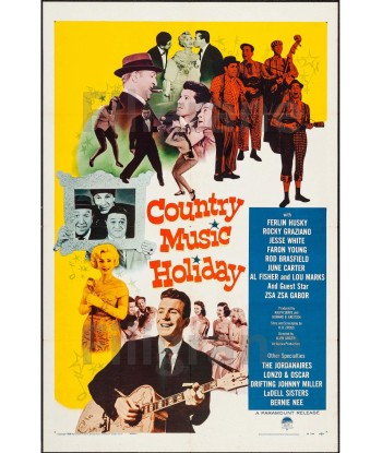 COUNTRY MUSIC HOLIDAY FILM Rsci POSTER/REPRODUCTION  d1 AFFICHE VINTAGE à prix réduit toute l'année