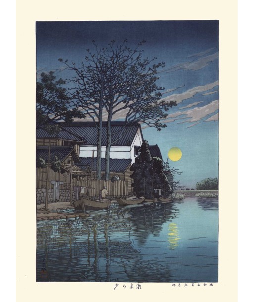 Soir à Itako de Hasui Kawase | Reproduction Fine Art français