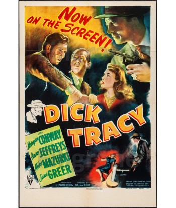 Dick TRACY  FILM Ryvn POSTER/REPRODUCTION  d1 AFFICHE VINTAGE livraison et retour toujours gratuits