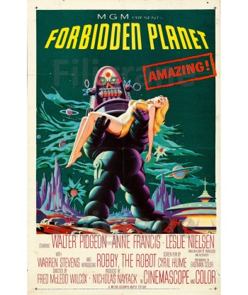 FORBIDDEN PLANET  FILM Reiq POSTER/REPRODUCTION  d1 AFFICHE VINTAGE votre restaurant rapide dans 