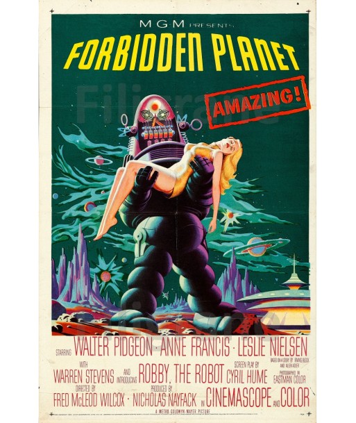 FORBIDDEN PLANET  FILM Reiq POSTER/REPRODUCTION  d1 AFFICHE VINTAGE votre restaurant rapide dans 