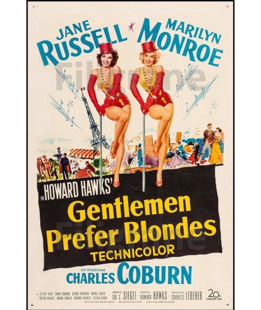 FILM GENTLEMEN PREFER BLONDES Rqea POSTER/REPRODUCTION  d1 AFFICHE VINTAGE Toutes les collections ici