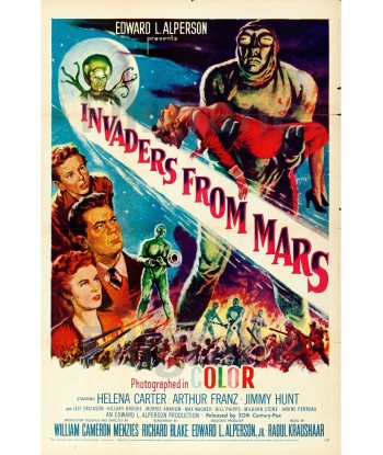 FILM INVADERS from MARS Rwvu POSTER/REPRODUCTION  d1 AFFICHE VINTAGE Venez découvrir notre 