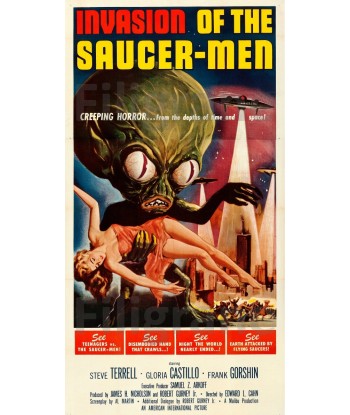 INVASION SAUCER MEN FILM Rrgs POSTER/REPRODUCTION  d1 AFFICHE VINTAGE le concept de la Pate a emporter 